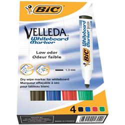 BIC VELLEDA W/BRD BULLET MRKR ASST PK4 BIC VELLEDA W/BRD BULLET MRKR ASST PK4