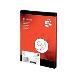 5 STAR OFFICE CD LABELS 117MMDIA PK50 5 STAR OFFICE CD LABELS 117MMDIA PK50