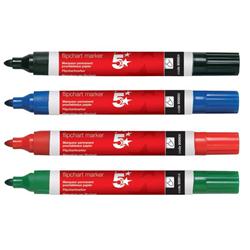 5 STAR FLIPCHART MARKER BULLET ASST PK4 5 STAR FLIPCHART MARKER BULLET ASST PK4