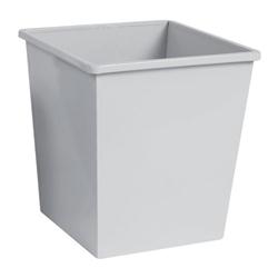 5 STAR SQUARE METAL WASTE BIN 27L GREY