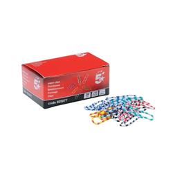 5 STAR PAPERCLIPS ZEBRA ASSTD BX150