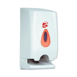 5 STAR TOILET ROLL TWIN DISPENSER WHITE 5 STAR TOILET ROLL TWIN DISPENSER WHITE