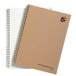 5 STAR ECO WBND NBOOK HARD COVER A4 PK5