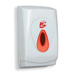 5 STAR TOILET TISSUE DISPENSER WHITE 5 STAR TOILET TISSUE DISPENSER WHITE
