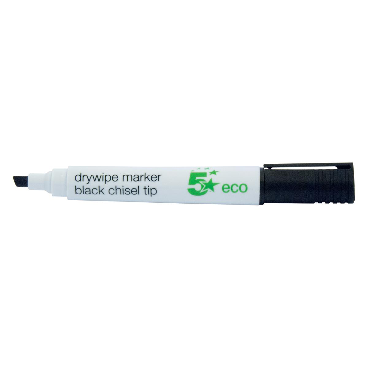 5 STAR ECO DRYWIPE MRKR CHISEL BLK PK10 5 STAR ECO DRYWIPE MRKR CHISEL BLK PK10