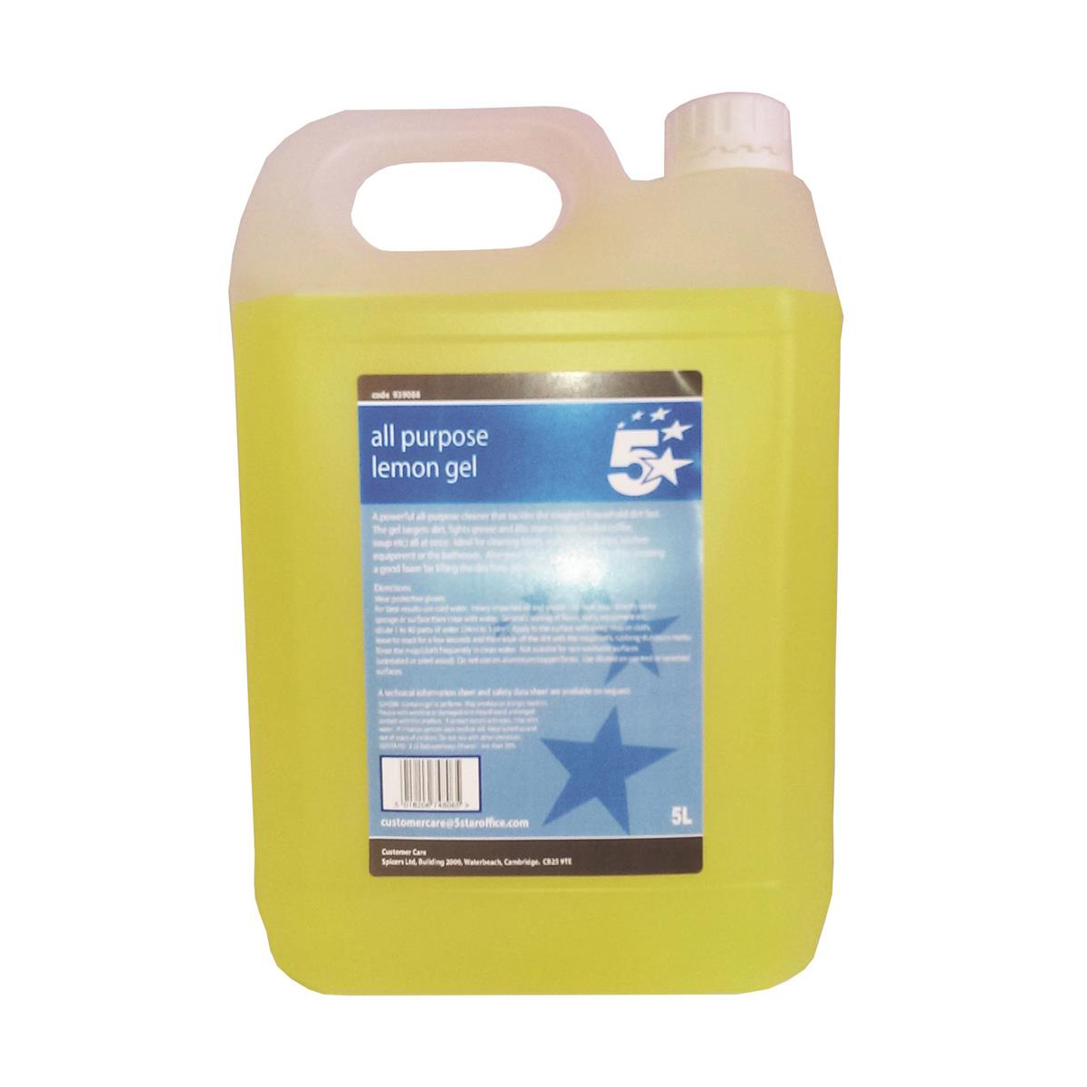 5 STAR ALL PURPOSE GEL LEMON 5LTR 5 STAR ALL PURPOSE GEL LEMON 5LTR