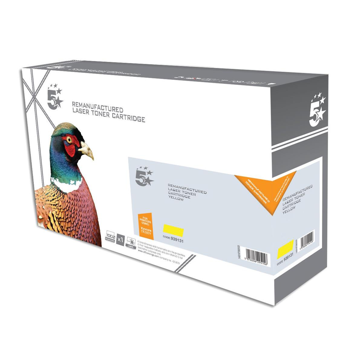 5 STAR KYOCERA TONER YELLOW TK-580Y 5 STAR KYOCERA TONER YELLOW TK-580Y