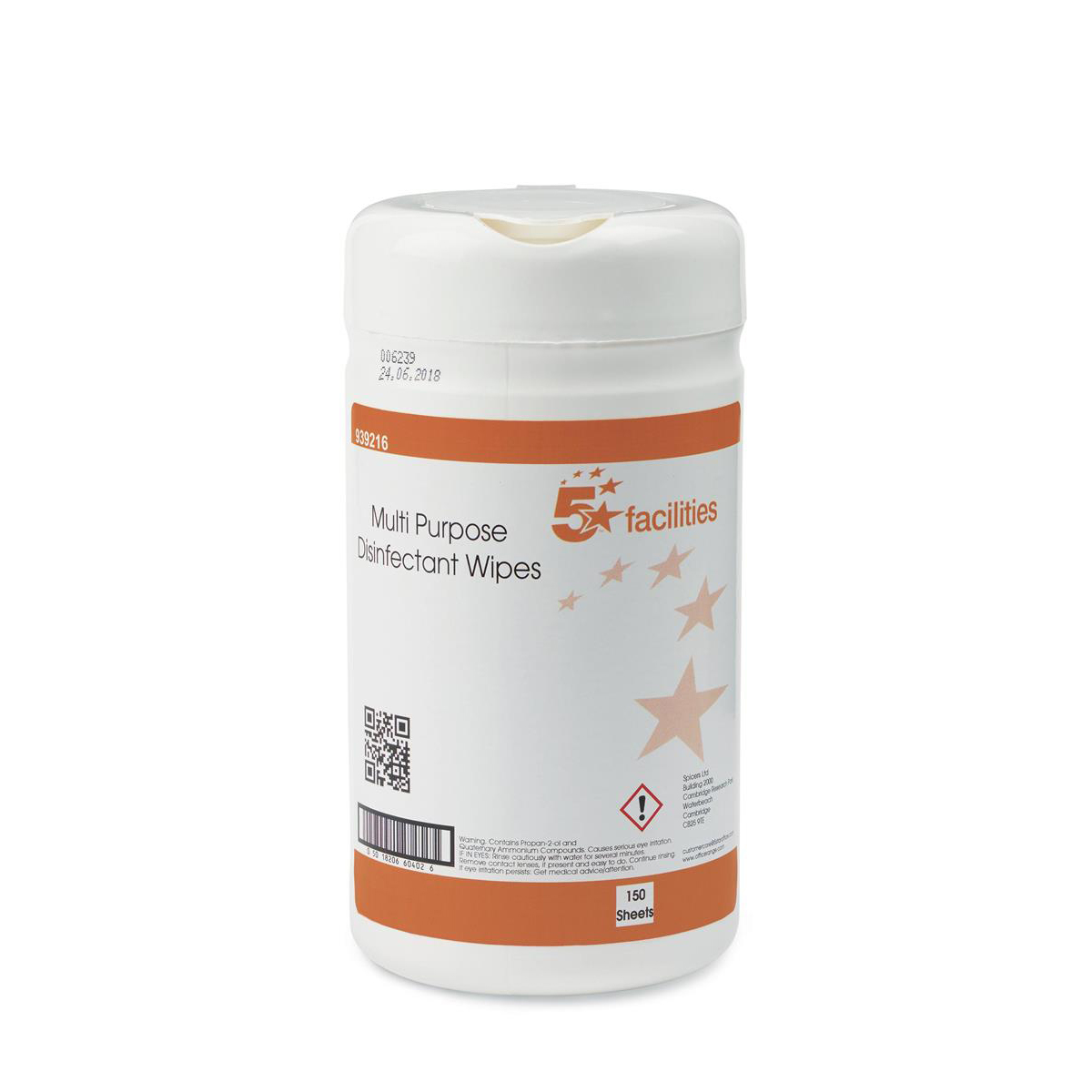 5 STAR MULTIPURP DISINFECTANT WIPE PK150 5 STAR MULTIPURP DISINFECTANT WIPE PK150