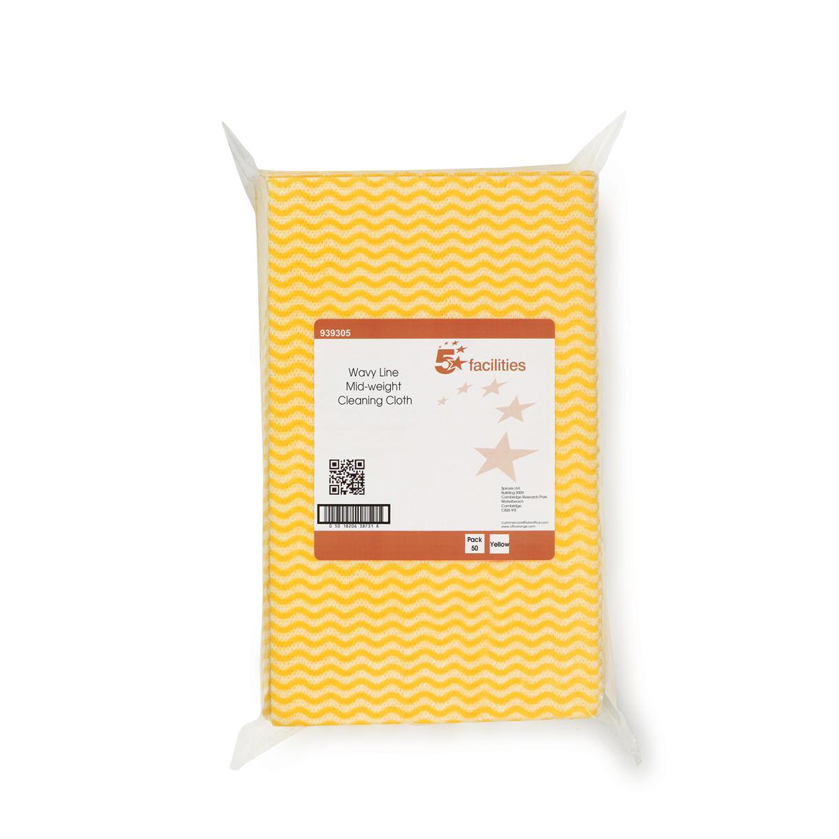 5 STAR CLEANING CLOTH WAVY LINE YLW PK50 5 STAR CLEANING CLOTH WAVY LINE YLW PK50
