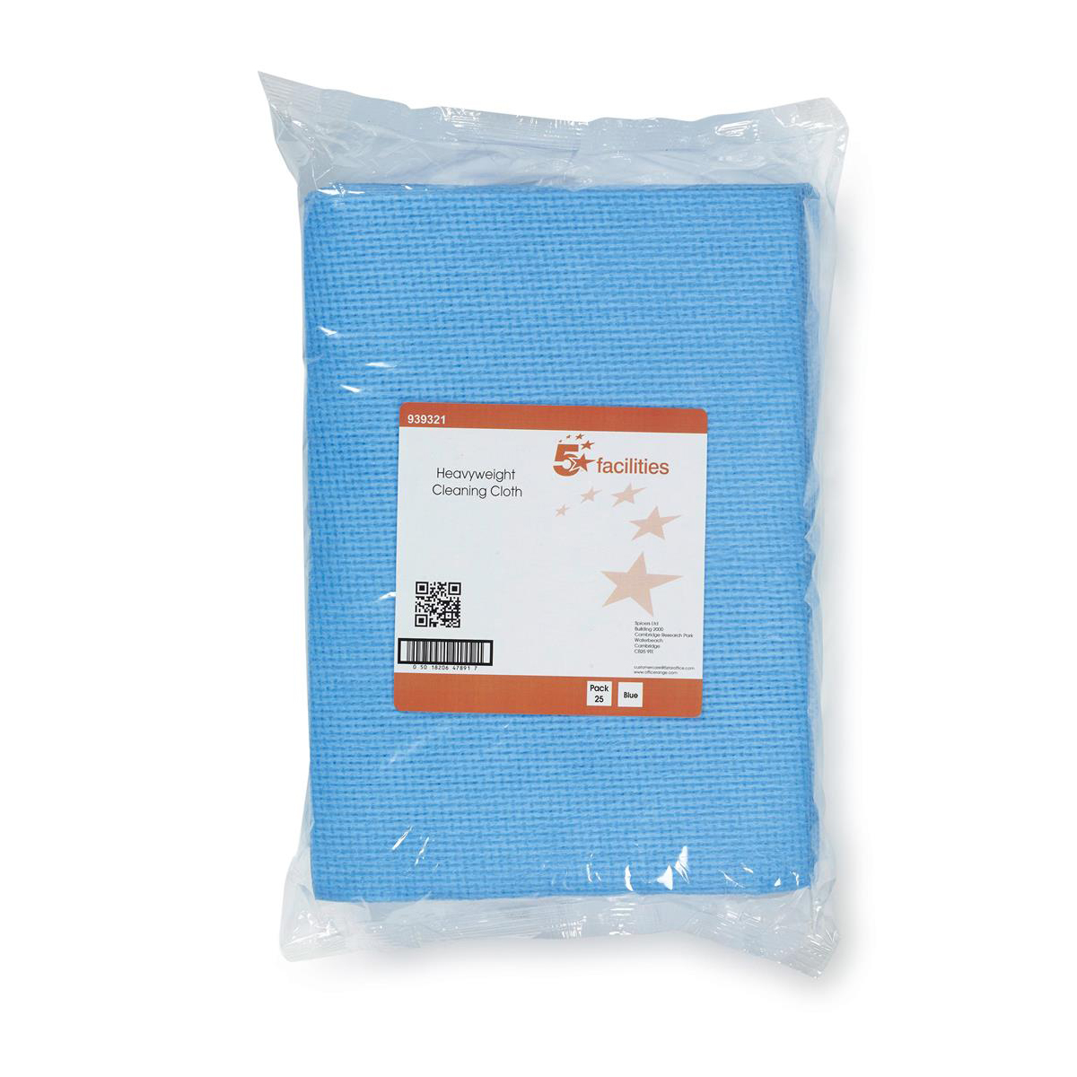 5 STAR CLEANING CLOTH H/DUTY BLUE PK25 5 STAR CLEANING CLOTH H/DUTY BLUE PK25