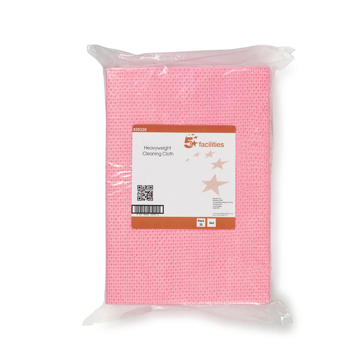 5 STAR CLEANING CLOTH H/DUTY RED PK25 5 STAR CLEANING CLOTH H/DUTY RED PK25