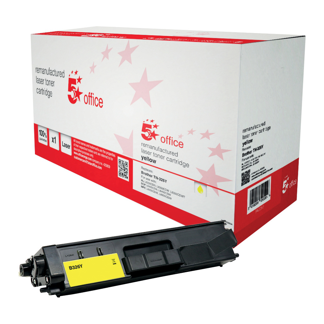 5 STAR BROTHER TONER HY YELLOW TN326Y 5 STAR BROTHER TONER HY YELLOW TN326Y