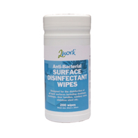 2WORK DISINFECTANT 200 WIPES TUB