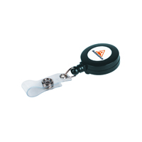 BADGE REEL CHARCOAL PK10