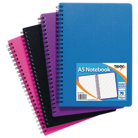 SUNDRY A5 WIRO PP NOTEBK 140 PG PK5 SUNDRY A5 WIRO PP NOTEBK 140 PG PK5